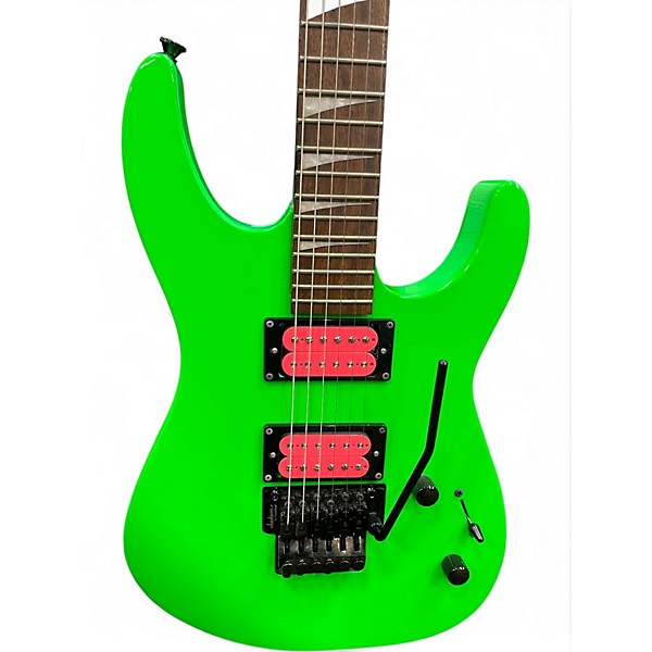 Used Jackson DK2XR Dinky Neon Green Solid Body Electric Guitar