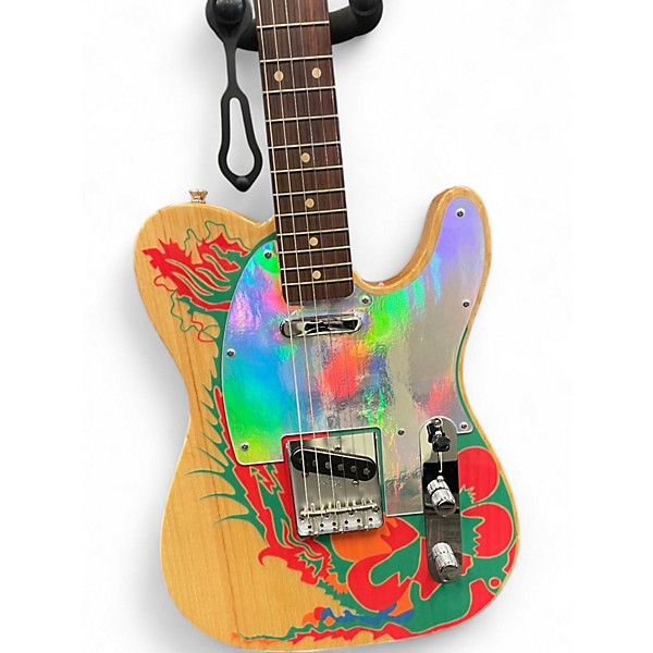 Used Fender Jimmy Page Dragon Art Telecaster Natural Solid Body Electric Guitar