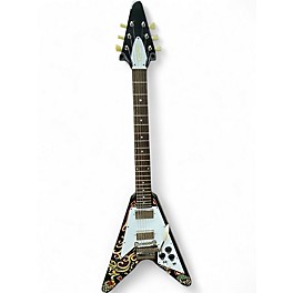 Used Epiphone JIMI HENDRIX LOVE DROPS FLYING V EBONY Solid Body Electric Guitar