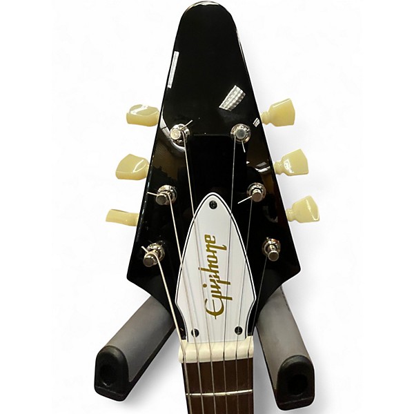 Used Epiphone JIMI HENDRIX LOVE DROPS FLYING V EBONY Solid Body Electric Guitar