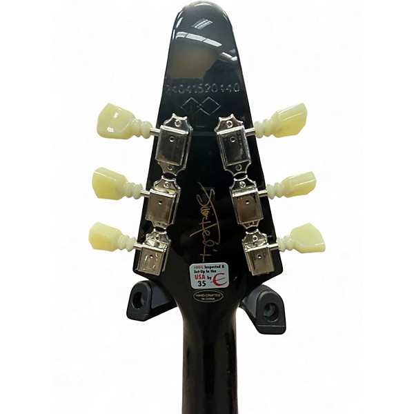 Used Epiphone JIMI HENDRIX LOVE DROPS FLYING V EBONY Solid Body Electric Guitar