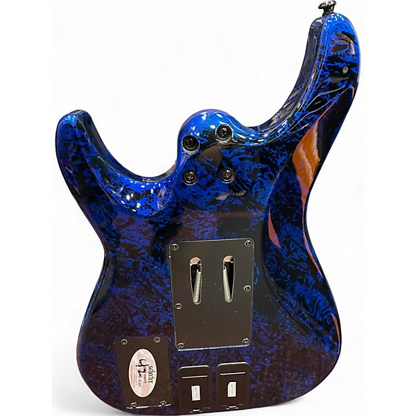 Used Schecter Guitar Research Sun Valley Super Shredder FR-S Blue Reign Solid Body Electric Guitar