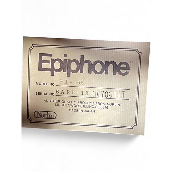 Used Epiphone FT-165 Mahogany Acoustic Guitar