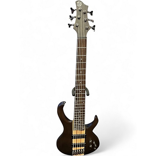 Used Ibanez BTB606 Transparent Gray Flat Electric Bass Guitar