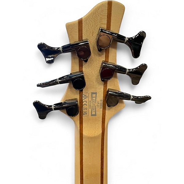 Used Ibanez BTB606 Transparent Gray Flat Electric Bass Guitar