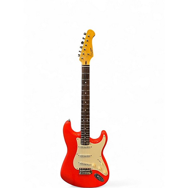 Used Donner DST-600 Orange Solid Body Electric Guitar