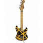 Used EVH yellow black yellow and black stripe Solid Body Electric Guitar thumbnail