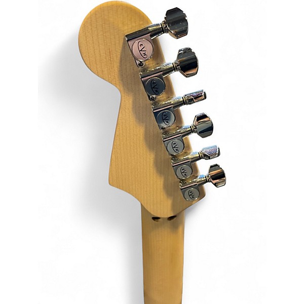 Used EVH yellow black yellow and black stripe Solid Body Electric Guitar