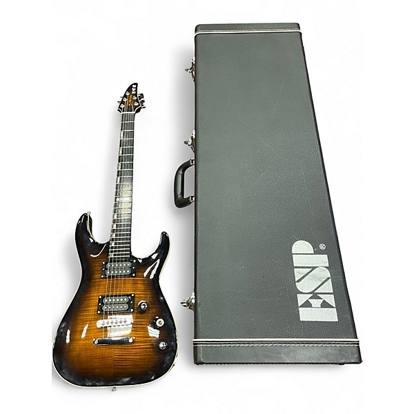 Used ESP EII HORIZON dark brown sunburst Solid Body Electric Guitar