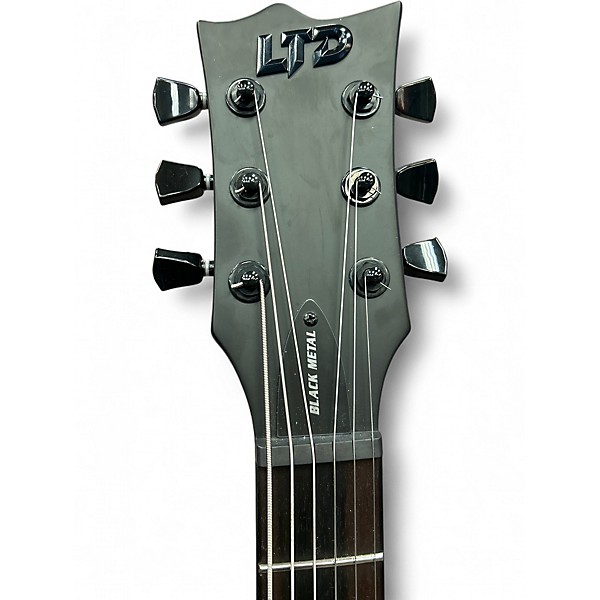 Used ESP LTD EC Black Metal Satin Black Solid Body Electric Guitar