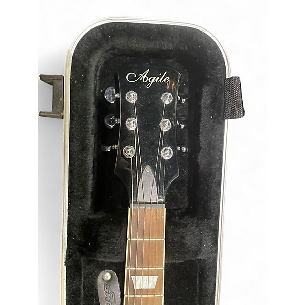 Used Agile Single Cut Black Solid Body Electric Guitar