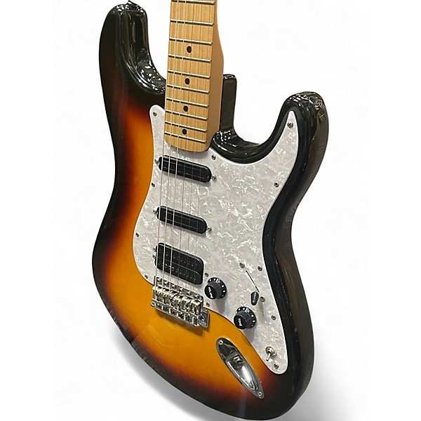 Used 2004 Fender Player Stratocaster HSS 2 Tone Sunburst Solid Body Electric Guitar