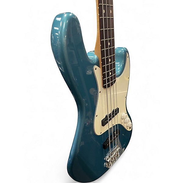 Vintage 1998 Squier STANDARD JAZZ Lake Placid Blue Electric Bass Guitar