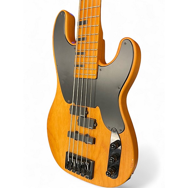 Used Schecter Guitar Research Model T 5 Natural Electric Bass Guitar