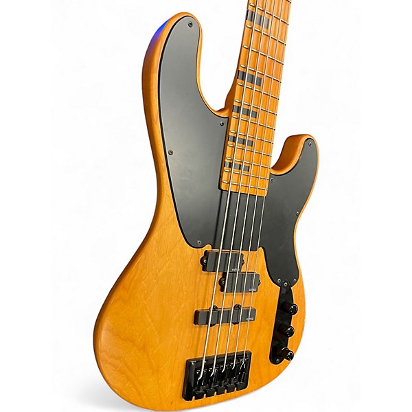Used Schecter Guitar Research Model T 5 Natural Electric Bass Guitar