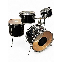 Vintage 1970s Slingerland 4 Piece shell pack black Drum Kit