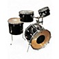 Vintage 1970s Slingerland 4 Piece shell pack black Drum Kit thumbnail