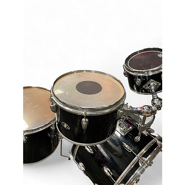 Vintage 1970s Slingerland 4 Piece shell pack black Drum Kit