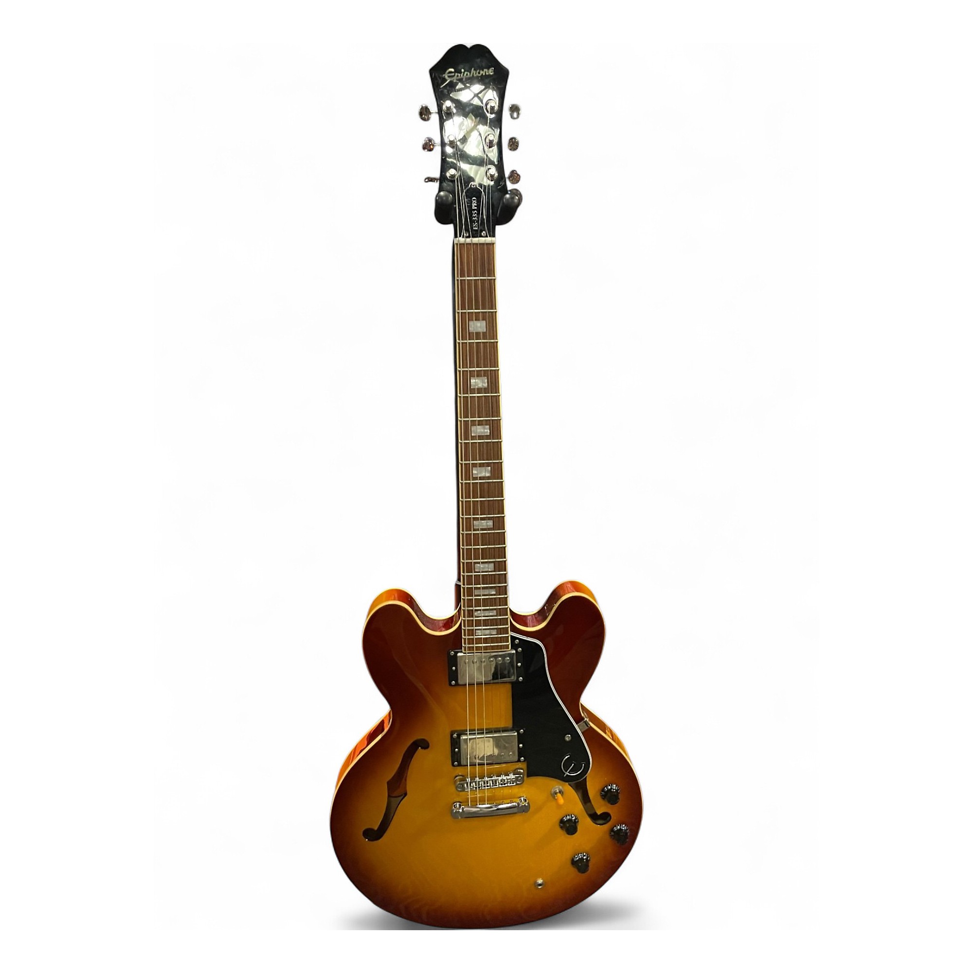 ギター Epiphone ES335 PRO BB Used Epiphone es-335 pro iced tea burst Hollow Body Electric