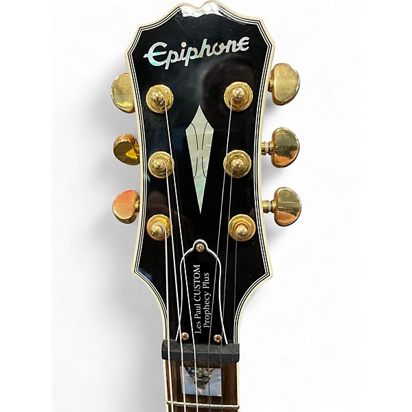 Used Epiphone Prophecy Les Paul Custom Plus Trans Red Solid Body Electric Guitar