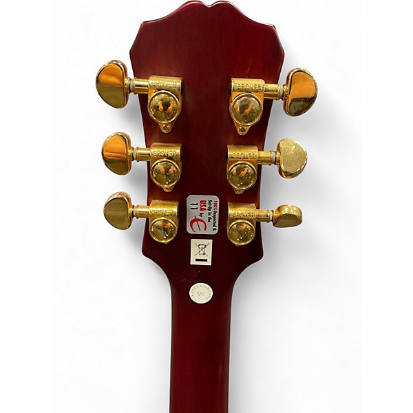 Used Epiphone Prophecy Les Paul Custom Plus Trans Red Solid Body Electric Guitar