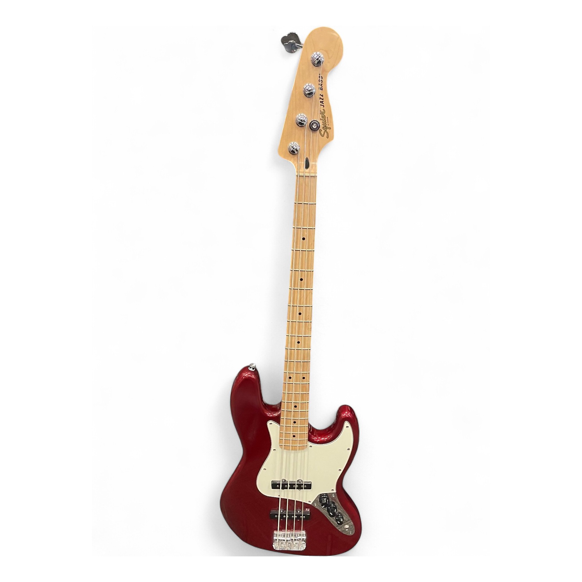 Used Squier JAZZ BASS Wine Red Electric Bass Guitar Wine Red