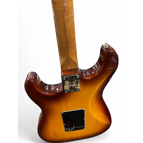 Used Fender SUONA THINLINE STRAT Brown Sunburst Hollow Body Electric Guitar