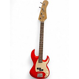 Used J. Reynolds Short Scale Red Electric Bass Guitar
