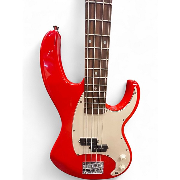 Used J. Reynolds Short Scale Red Electric Bass Guitar