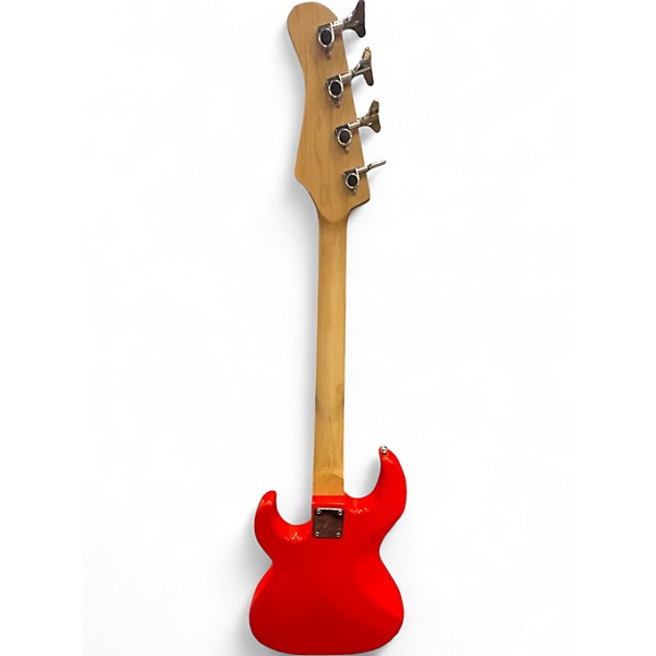 Used J. Reynolds Short Scale Red Electric Bass Guitar