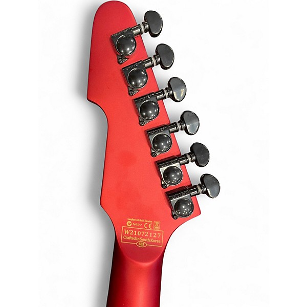 Used Schecter Guitar Research e-1frs satin candy apple red Solid Body Electric Guitar