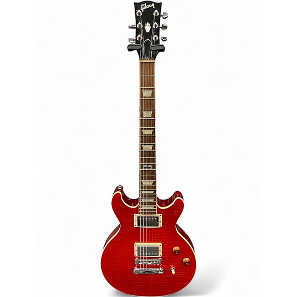 Used Gibson LP DOUBLE CUT Trans Red Solid Body Electric Guitar