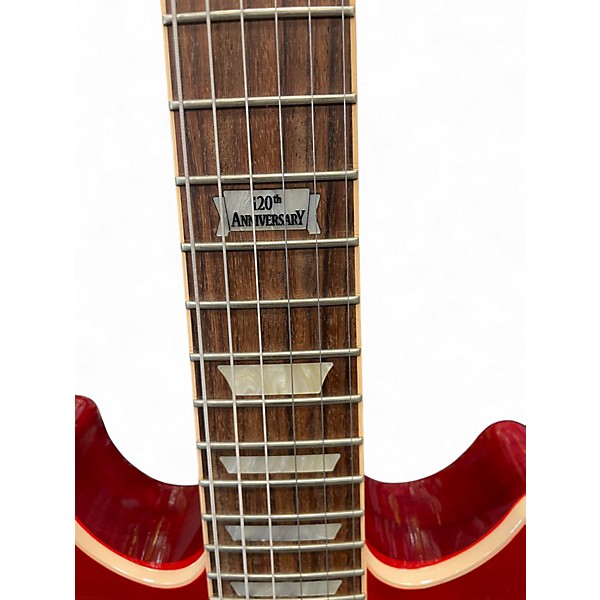 Used Gibson LP DOUBLE CUT Trans Red Solid Body Electric Guitar