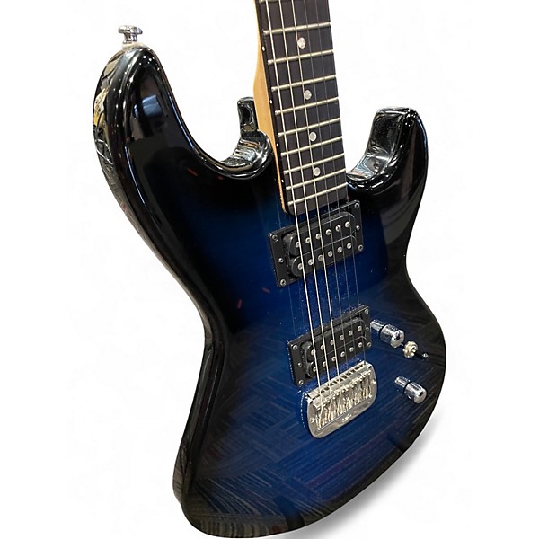 Used G&L Jerry Cantrell Signature Superhawk Deluxe Sapphire Blue Trans Solid Body Electric Guitar