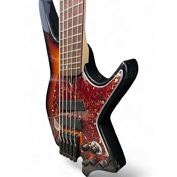 Used Hils HNB5 2 Tone Sunburst Electric Bass Guitar