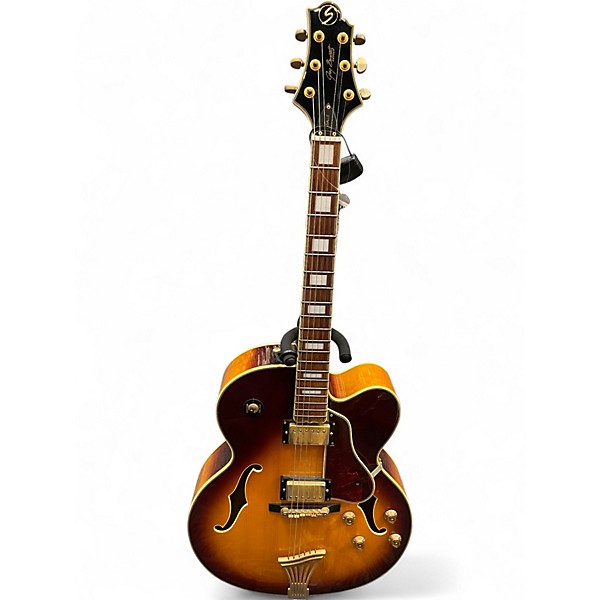 Used Greg Bennett Design by Samick JZ2 2 Tone Sunburst Hollow Body Electric Guitar