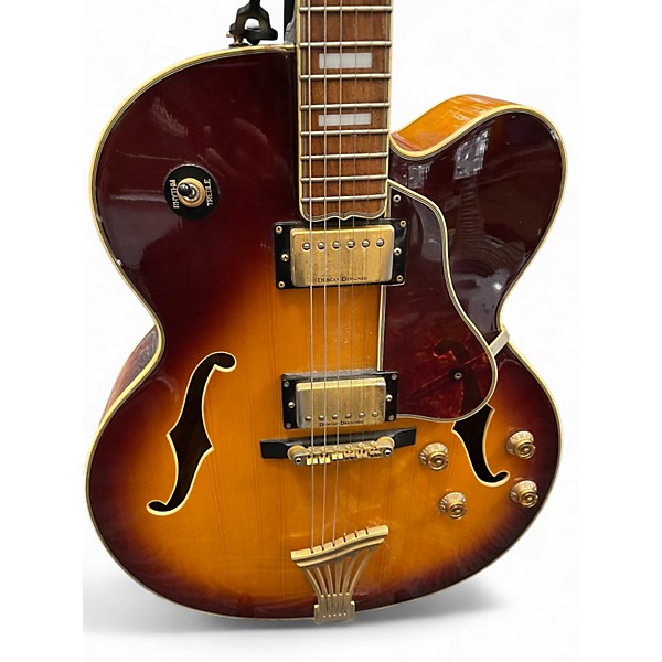 Used Greg Bennett Design by Samick JZ2 2 Tone Sunburst Hollow Body Electric Guitar