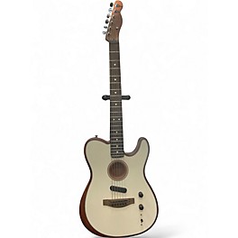 Used Fender American Acoustasonic Telecaster Alpine White Acoustic Electric Guitar