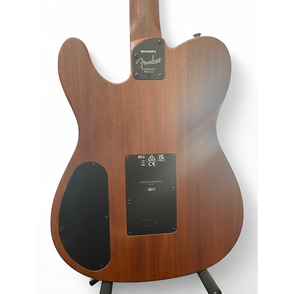 Used Fender American Acoustasonic Telecaster Alpine White Acoustic Electric Guitar