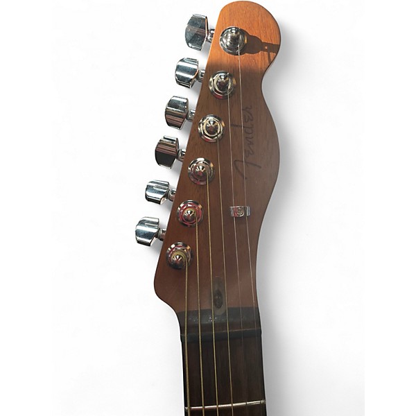 Used Fender American Acoustasonic Telecaster Alpine White Acoustic Electric Guitar