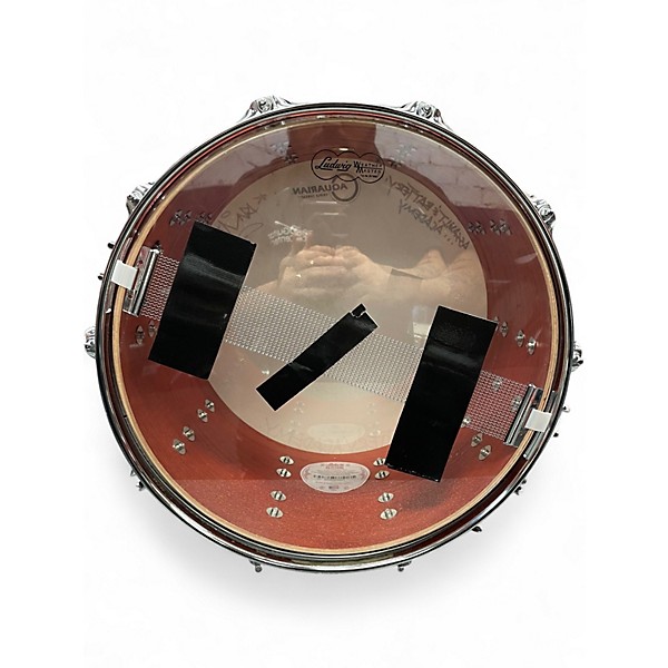 Used Ludwig 6.5X14 Keystone Snare RED OAK Drum