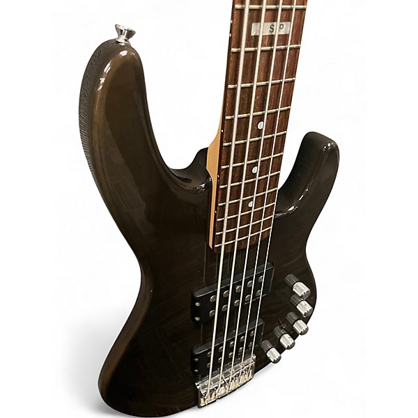 Used ESP E-II AP-5 5-String Trans Black Electric Bass Guitar