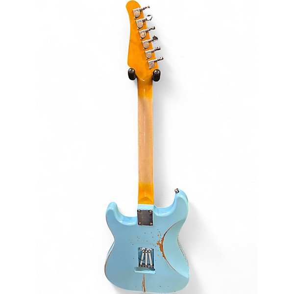 Used Sawtooth es relic Blue Solid Body Electric Guitar