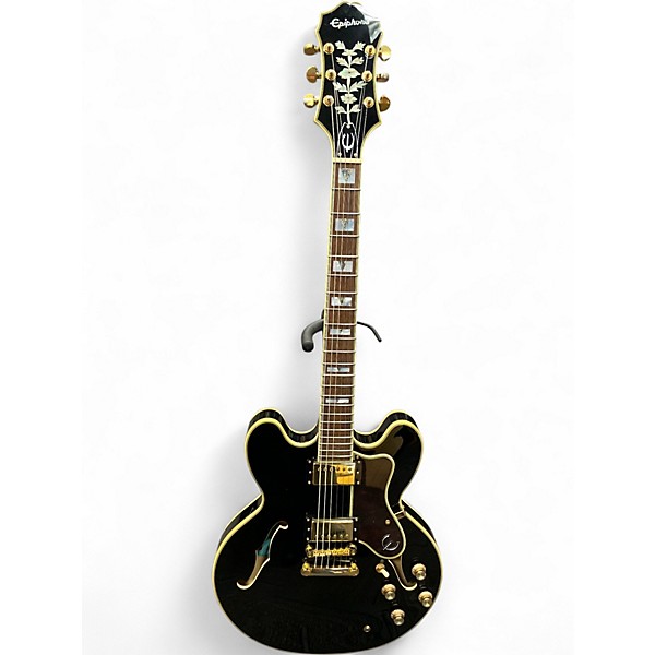 Used Epiphone Sheraton II Black Hollow Body Electric Guitar