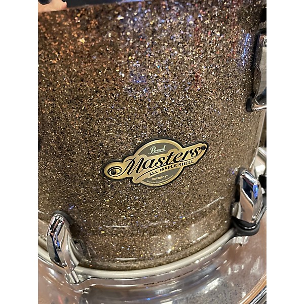 Used Pearl 3 Piece Masters Maple CHAMPAGNE SPARKLE Drum Kit