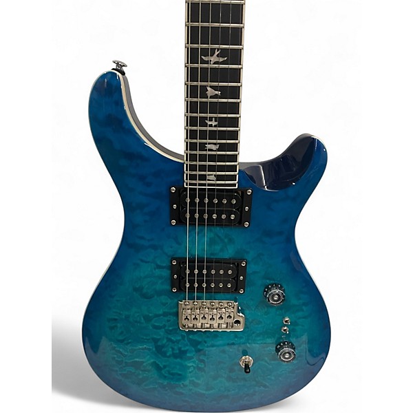 Used PRS SE Custom 2408 Sapphire Blue Trans Solid Body Electric Guitar