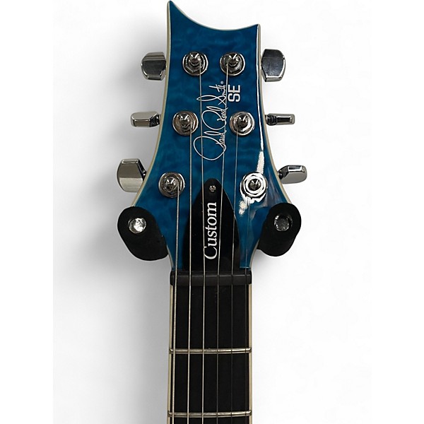 Used PRS SE Custom 2408 Sapphire Blue Trans Solid Body Electric Guitar