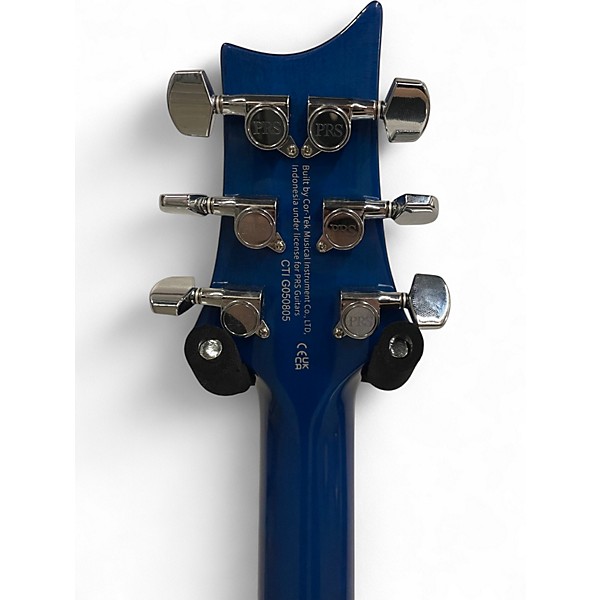 Used PRS SE Custom 2408 Sapphire Blue Trans Solid Body Electric Guitar