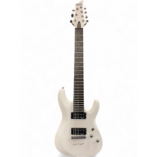 Used Schecter Guitar Research C7 deluxe satin white Solid Body Electric Guitar
