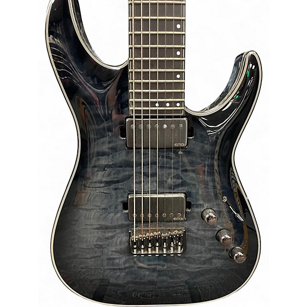 Used Schecter Guitar Research C7 Hellraiser Hybrid Black Solid Body Electric Guitar